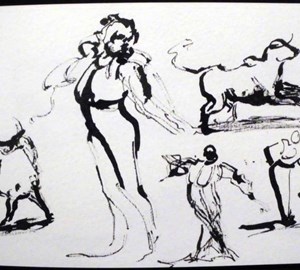 2011-montebello-sketchbook60-corrida-arles-13x20cm-worksonpaper-IMGP7556