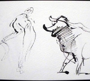 2011-montebello-sketchbook62-corrida-arles-9x14cm-worksonpaper-IMGP7622